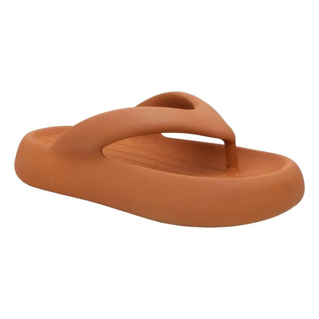 Chinelo De Dedo Nuvem Flatform Anatômico Plataforma Caramelo