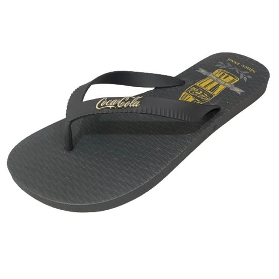 Chinelo Dedo Masculino Casual Borracha Coca Cola CC3592 - Preto Menor preço em Chinelo Dedo Masculino Casual Borracha Coca Cola CC3592 - Preto