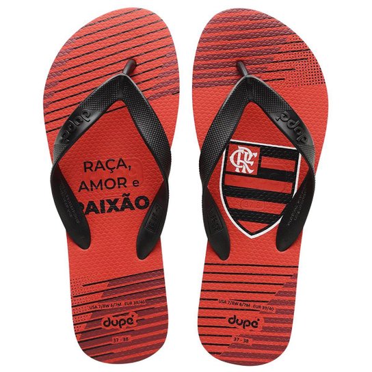 Chinelo do Flamengo Dupé Alpargatas - Vermelho e Preto Menor preço em Chinelo do Flamengo Dupé Alpargatas - Vermelho e Preto