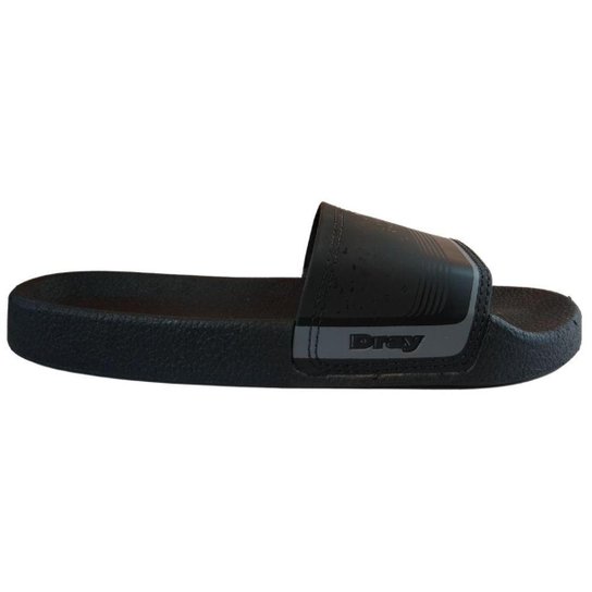 Chinelo Dray Masculino Slide Casual - Preto Menor preço em Chinelo Dray Masculino Slide Casual - Preto