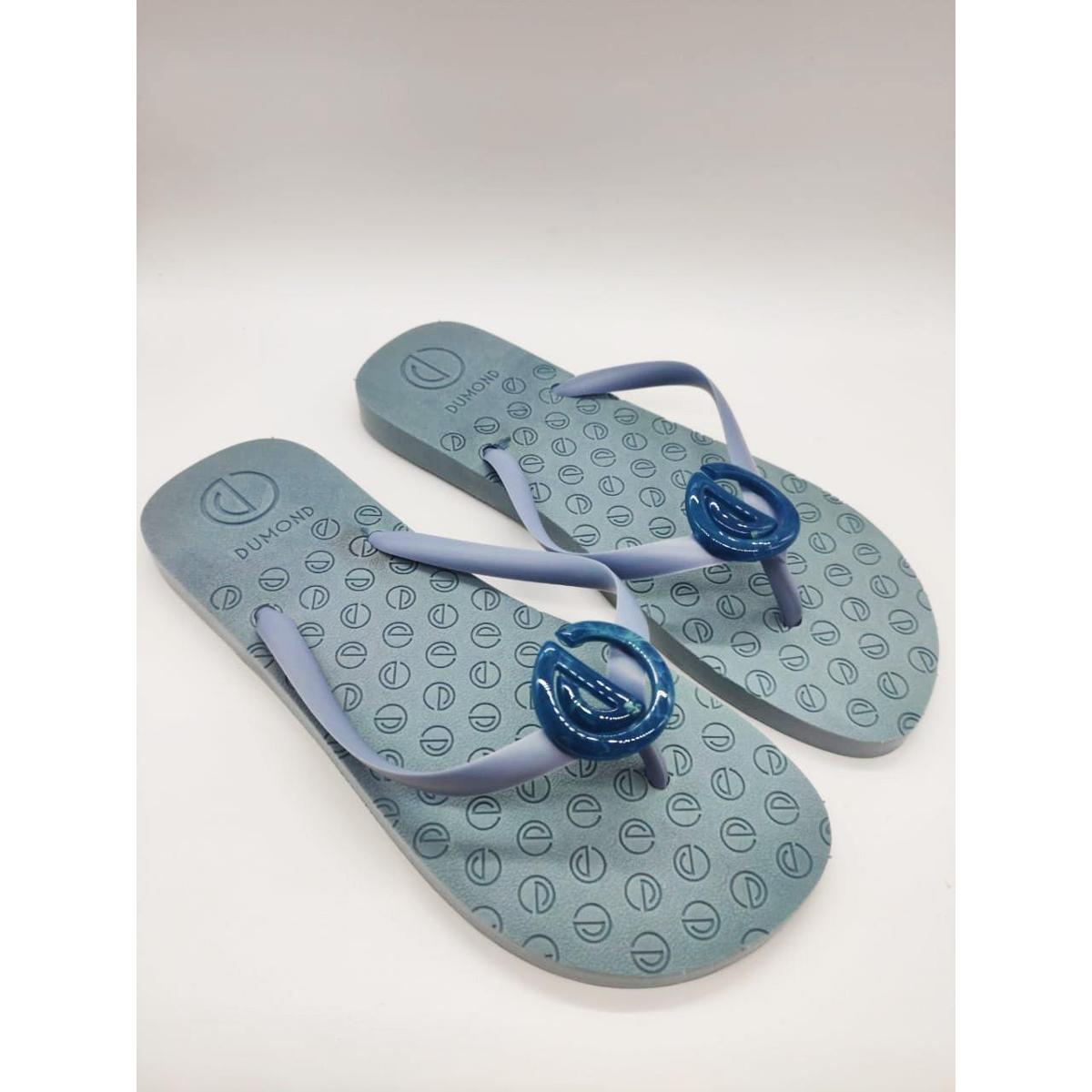 Chinelo Dumond Monograma Feminino - Azul Claro+Marinho | Netshoes