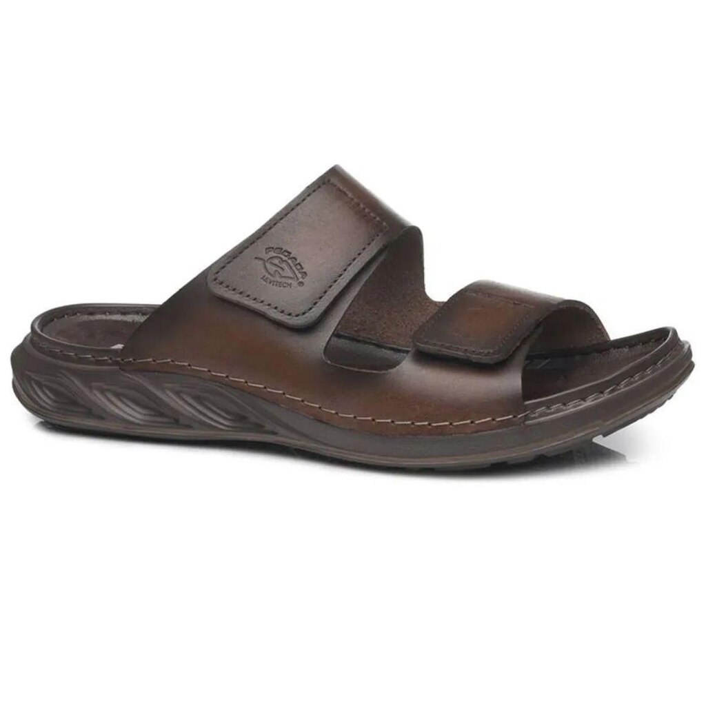 Chinelo em Couro  Masculino  Pegada 134101M Marrom