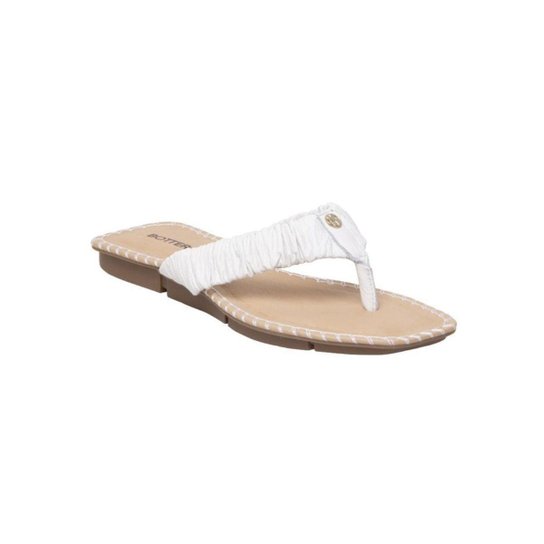 Chinelo Feminino Anabela Rasteiro Bottero 332201 Couro Branco - Branco Menor preço em Chinelo Feminino Anabela Rasteiro Bottero 332201 Couro Branco - Branco