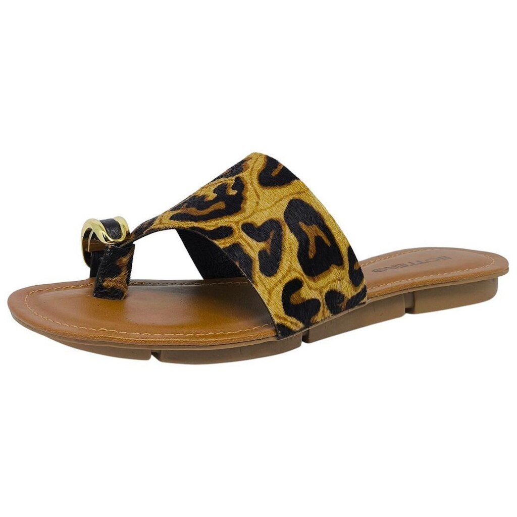 Chinelo Feminino Couro Conforto Casual Facil Calce Bottero