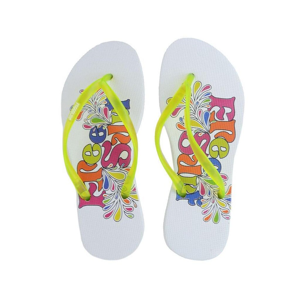 Chinelo Feminino Freesurf Neon Branco - 1227