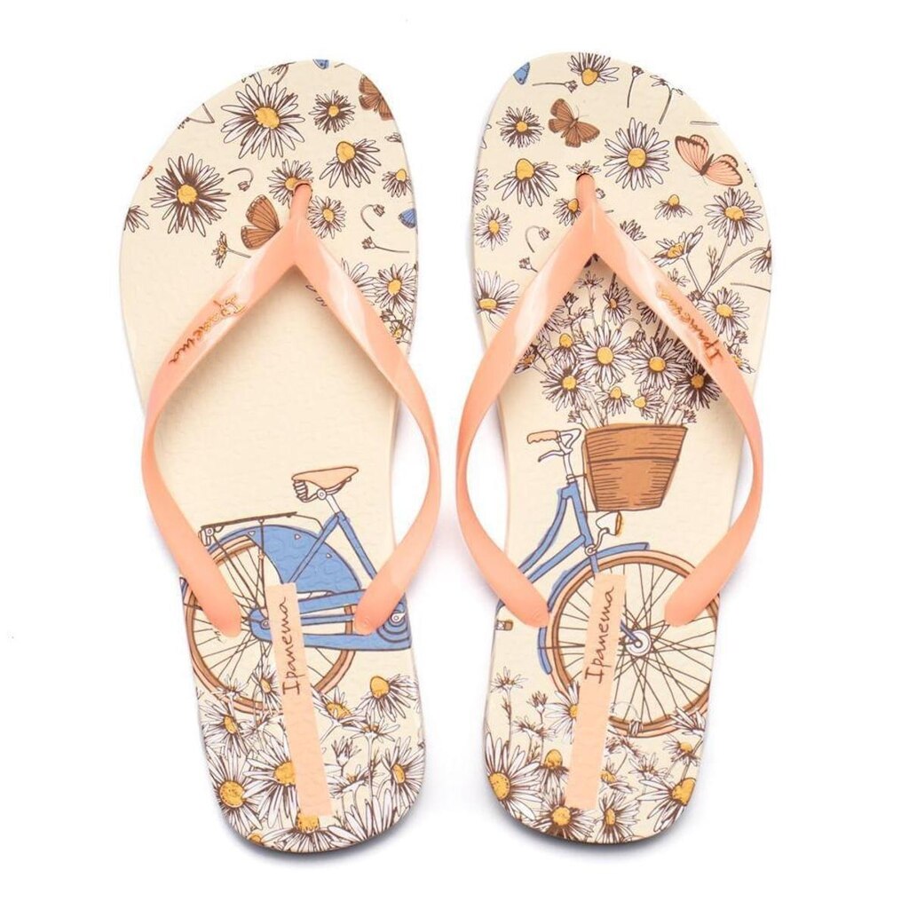 Chinelo Feminino Ipanema Bloom Bege/Rosa