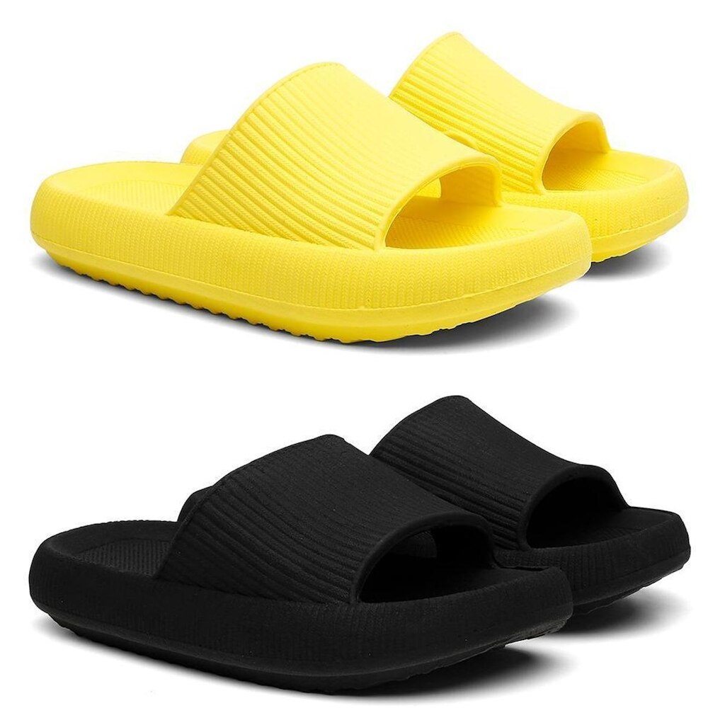 Chinelo Feminino Masculino Slide Confortável Kit 2