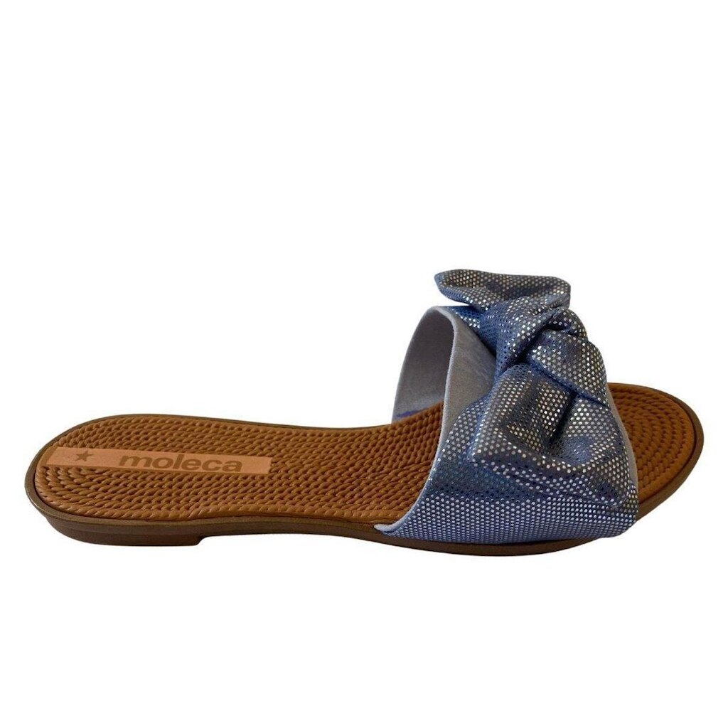 Chinelo Feminino Moleca 5297.563 Camurca Jeans