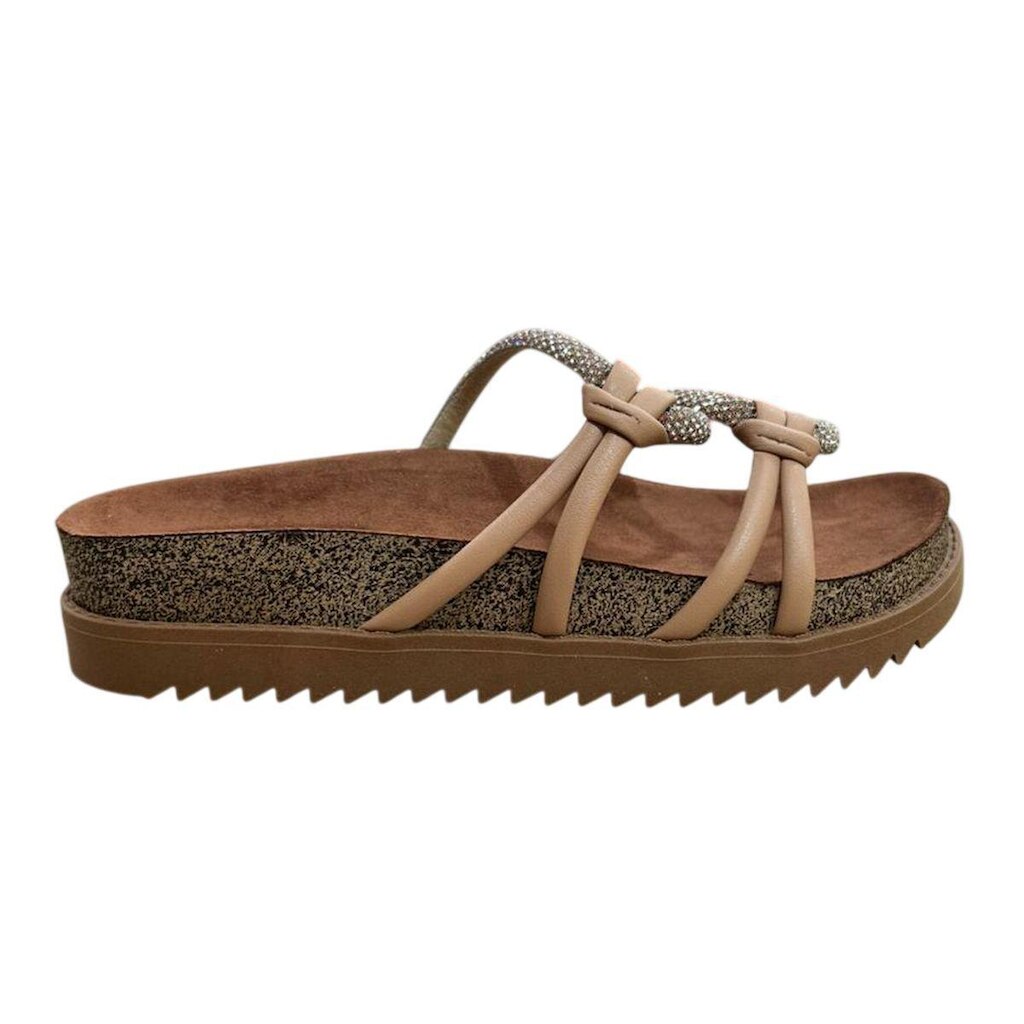 Chinelo Feminino Papete Moleca Tiras Brilho Casual 5500.111