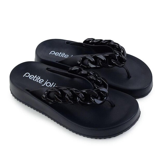 Chinelo Feminino Petite Jolie Basic Preto - PJ7225