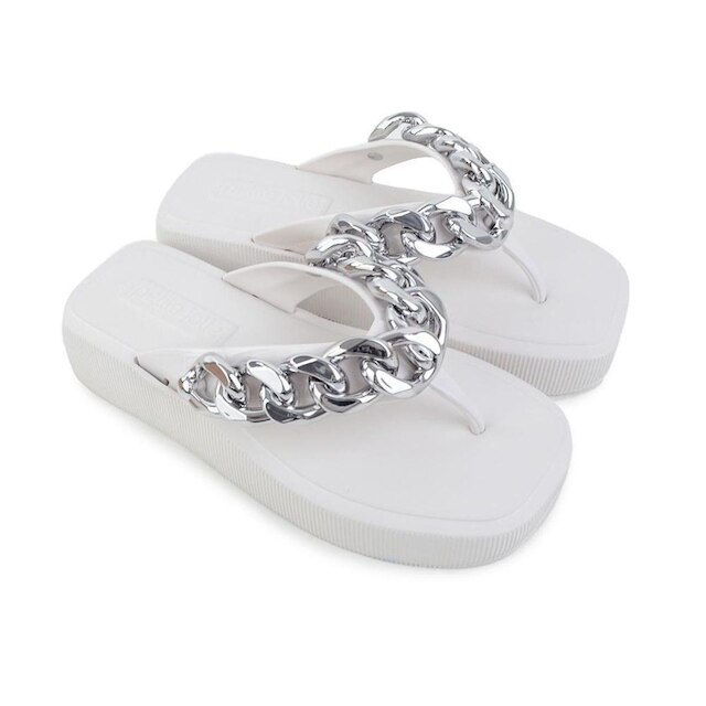 Chinelo Feminino Petite Jolie Hit Branco Prata - PJ6515