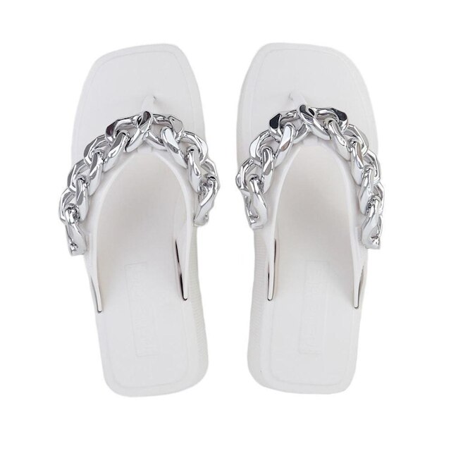 Chinelo Feminino Petite Jolie Hit Branco Prata - PJ6515