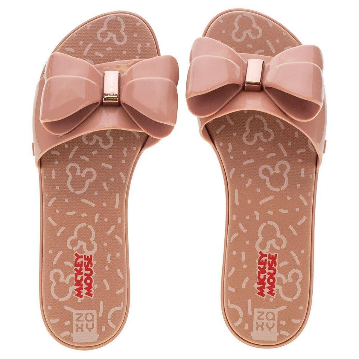 Chinelo Feminino Slide Joy Mickey Zaxy - 18156 - Rosa | Netshoes