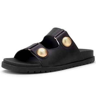 Chinelo Feminino Sua Cia  Slide Flatform Slip On Metálico