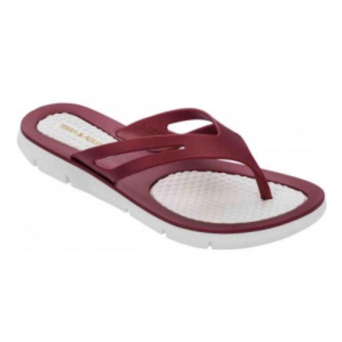 Chinelo Feminino Terra e Água - Vermelho | Netshoes