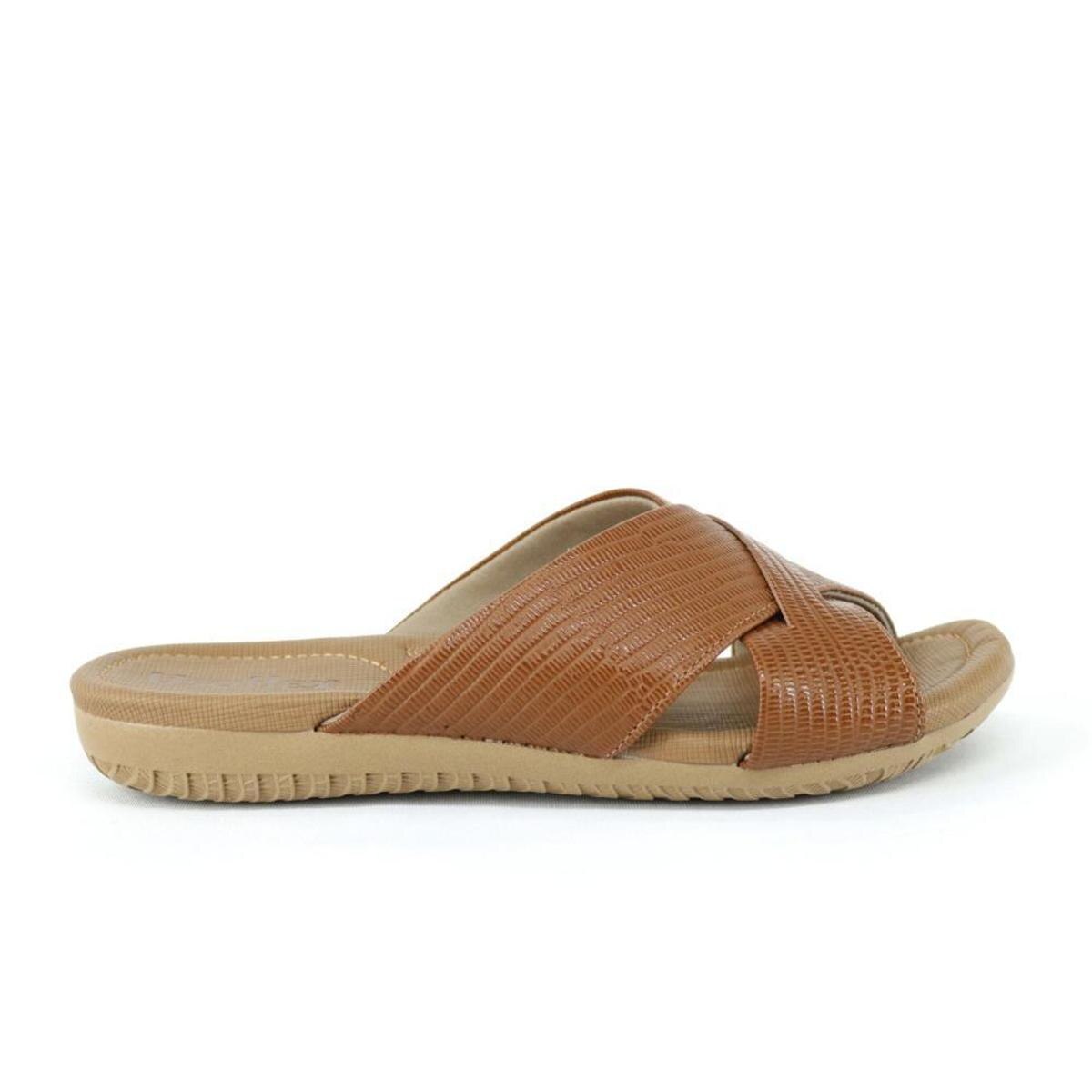 Chinelo Feminino Usaflex Couro Conforto Preto - Calçapé Calçados