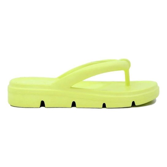 Chinelo Feminino Usaflex Poofy Salto Plataforma Eva Nuvem - Verde Limão Menor preço em Chinelo Feminino Usaflex Poofy Salto Plataforma Eva Nuvem - Verde Limão