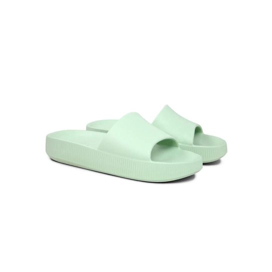 Chinelo Feminino Usaflex Slide Flatform Poofy Eva 0501 Verde - Verde Menor preço em Chinelo Feminino Usaflex Slide Flatform Poofy Eva 0501 Verde - Verde
