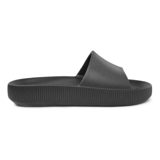 Chinelo Feminino Usaflex Slide Poofy - Preto Menor preço em Chinelo Feminino Usaflex Slide Poofy - Preto