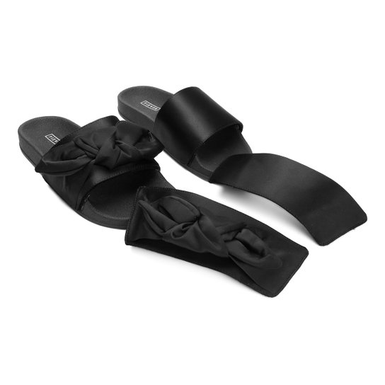 Chinelo Fiever Slide Duas Tiras Feminino - Preto