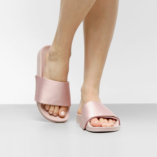 Chinelo Fiever Slide Duas Tiras Feminino - Rosa