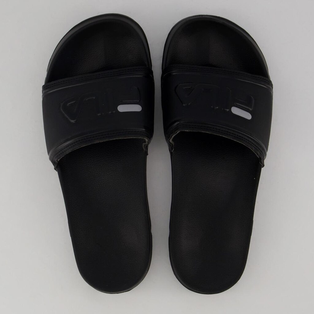 Chinelo Fila Drifter Stripes Preto e Cinza