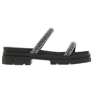 Chinelo Flatform Lisboa Preto Cristal Moleca 5501.103