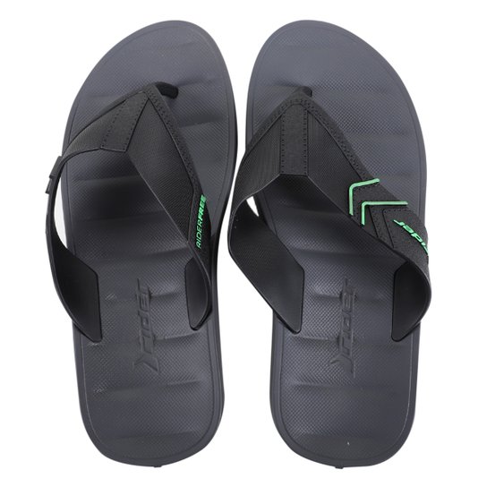 Chinelo Grendene Rider Free Masculino - Cinza+Verde Menor preço em Chinelo Grendene Rider Free Masculino - Cinza+Verde