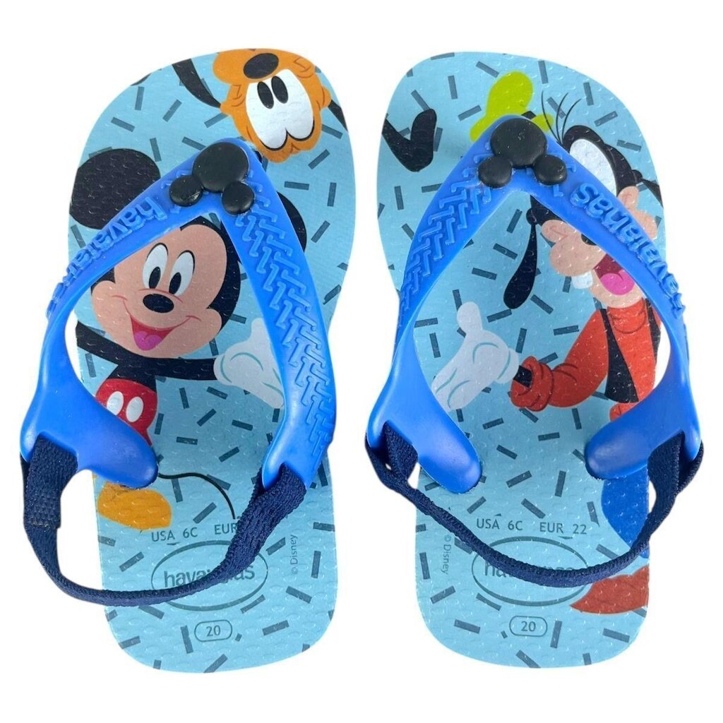 Chinelo Havaianas Baby Disney Classics Infantil Com Elástico Original Mickey Pooh