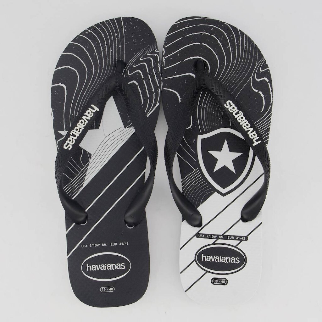 Chinelo Havaianas Botafogo Preto e Branco