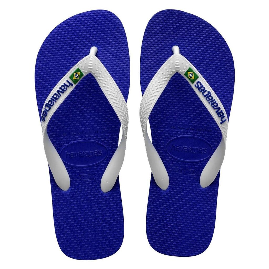 Chinelo Havaianas Brasil logo Azul Estilo Original