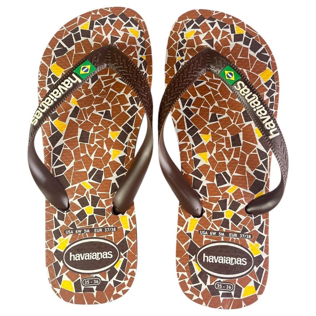 Chinelo Havaianas Brasil Logo Caquinhos Original Lançamento
