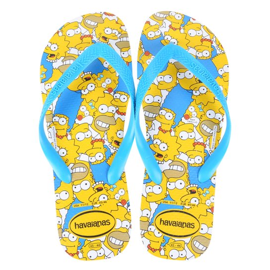 Chinelo Havaianas Estampado Os Simpsons - Branco+Azul Turquesa é ruim? Chinelo Havaianas Estampado Os Simpsons - Branco+Azul Turquesa é boa?