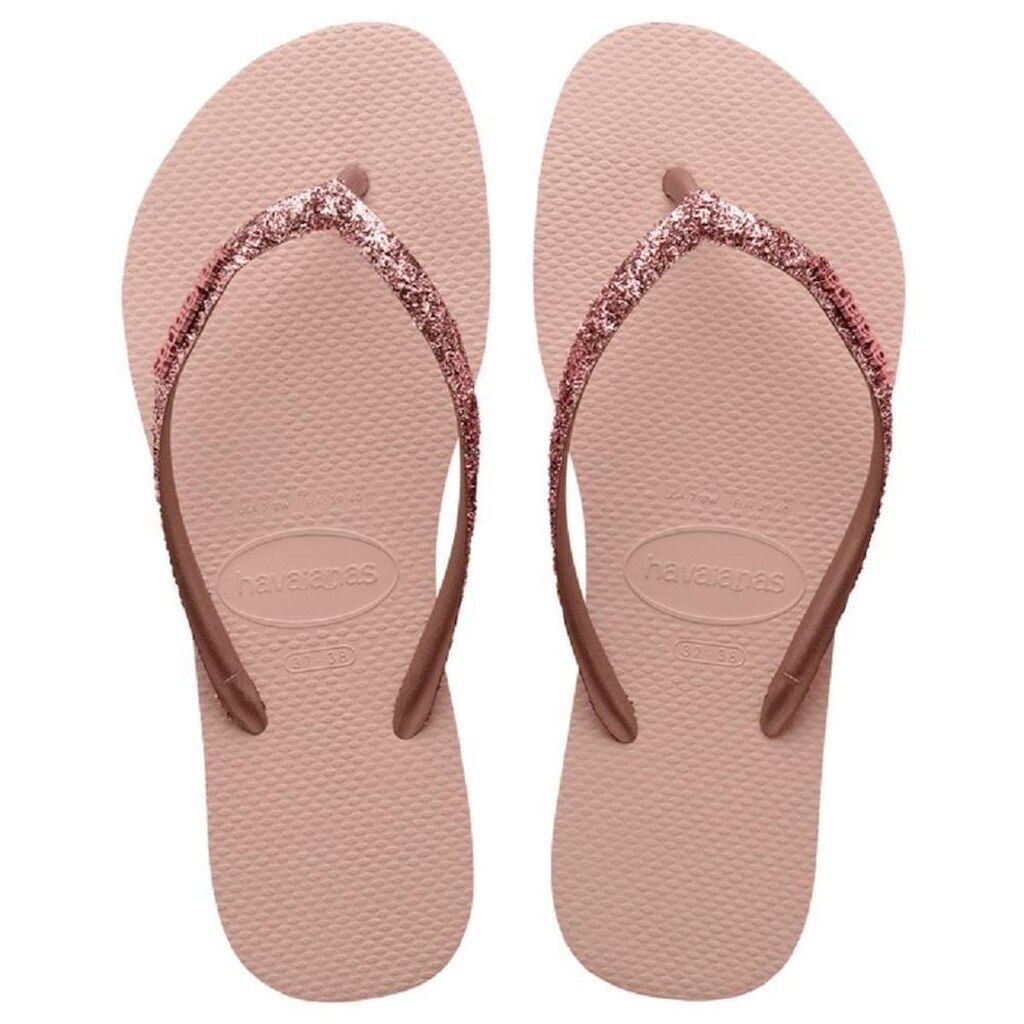 Chinelo Havaianas Feminino Slim Glitter II Rosa