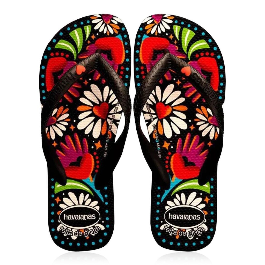 Chinelo Havaianas Feminino Top Begonia - Preto