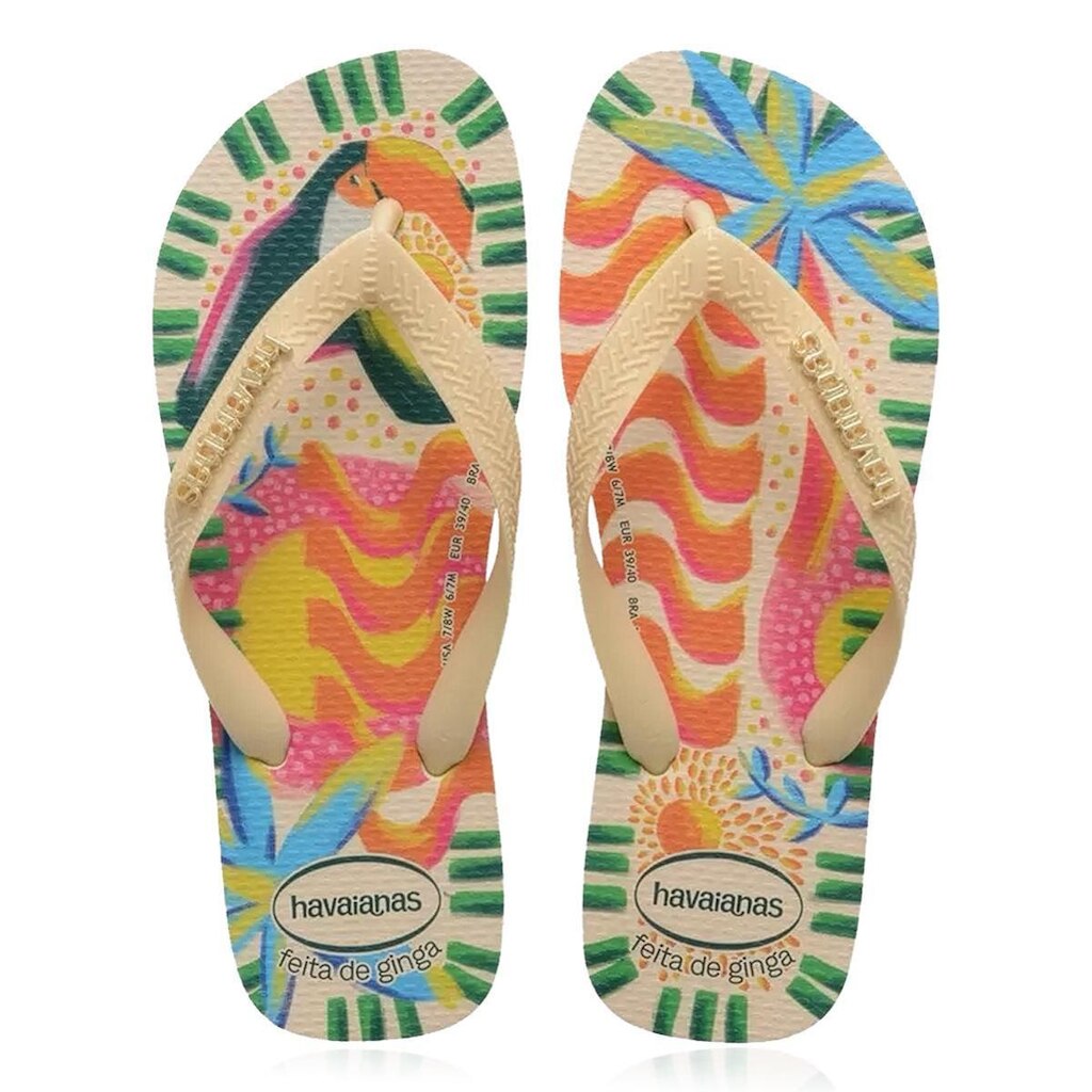 Chinelo Havaianas Feminino Top Bossa - Buttercream