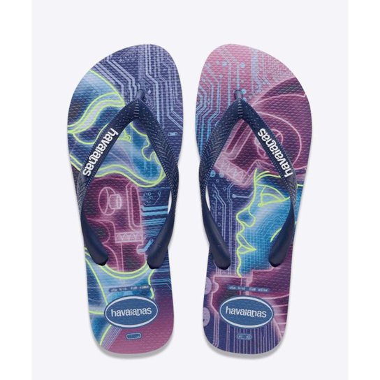 Chinelo Havaianas Infantil Kids Estampa Neon - 10045391392 - Azul Menor preço em Chinelo Havaianas Infantil Kids Estampa Neon - 10045391392 - Azul