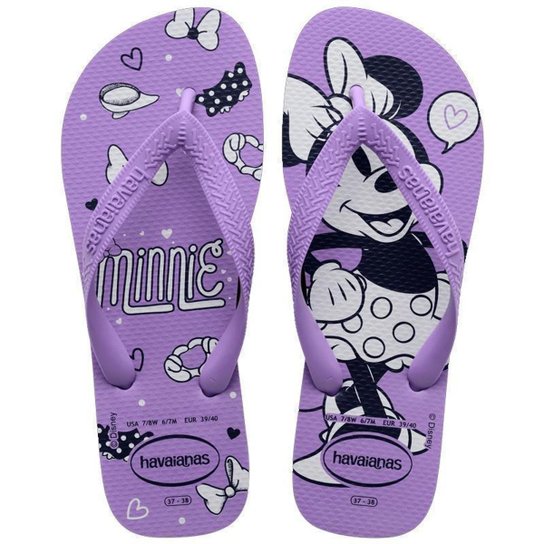 Chinelo Havaianas Kids Top Disney - Original - Roxo Menor preço em Chinelo Havaianas Kids Top Disney - Original - Roxo