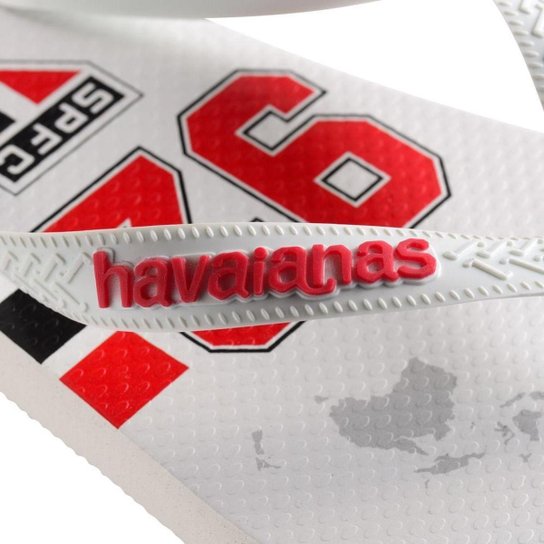 Chinelo Havaianas Kids Top Times Brasileiros Original Sao Paulo - Branco Menor preço em Chinelo Havaianas Kids Top Times Brasileiros Original Sao Paulo - Branco