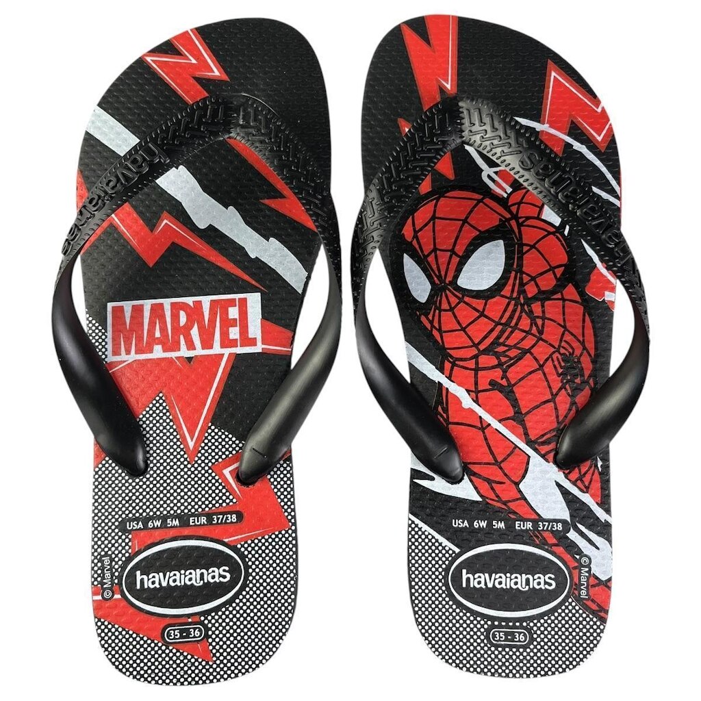 Chinelo Havaianas Masculino Top Marvel Homem Aranha Original