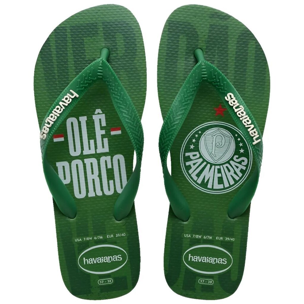 Chinelo Havaianas Palmeiras Top Times Verde