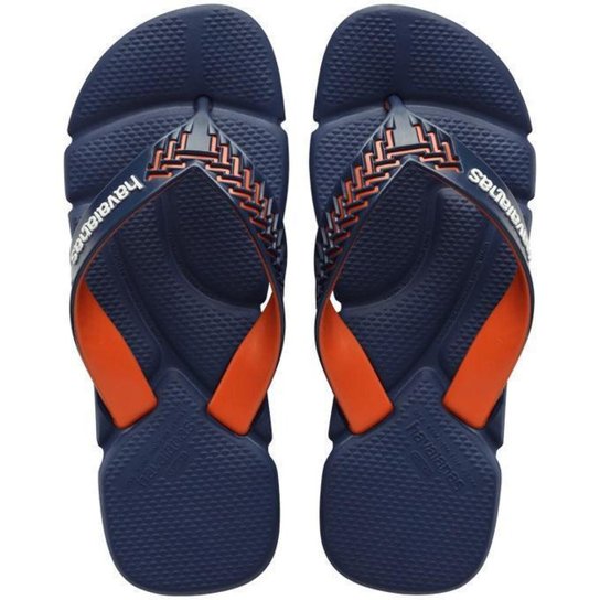 Chinelo Havaianas Power 2.0 Masculino Leve e Macio - Marinho+Laranja Menor preço em Chinelo Havaianas Power 2.0 Masculino Leve e Macio - Marinho+Laranja