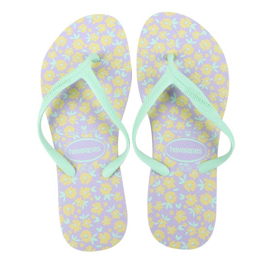 Chinelo Havaianas Romântica Floral Feminino - Lilás+Roxo Menor preço em Chinelo Havaianas Romântica Floral Feminino - Lilás+Roxo