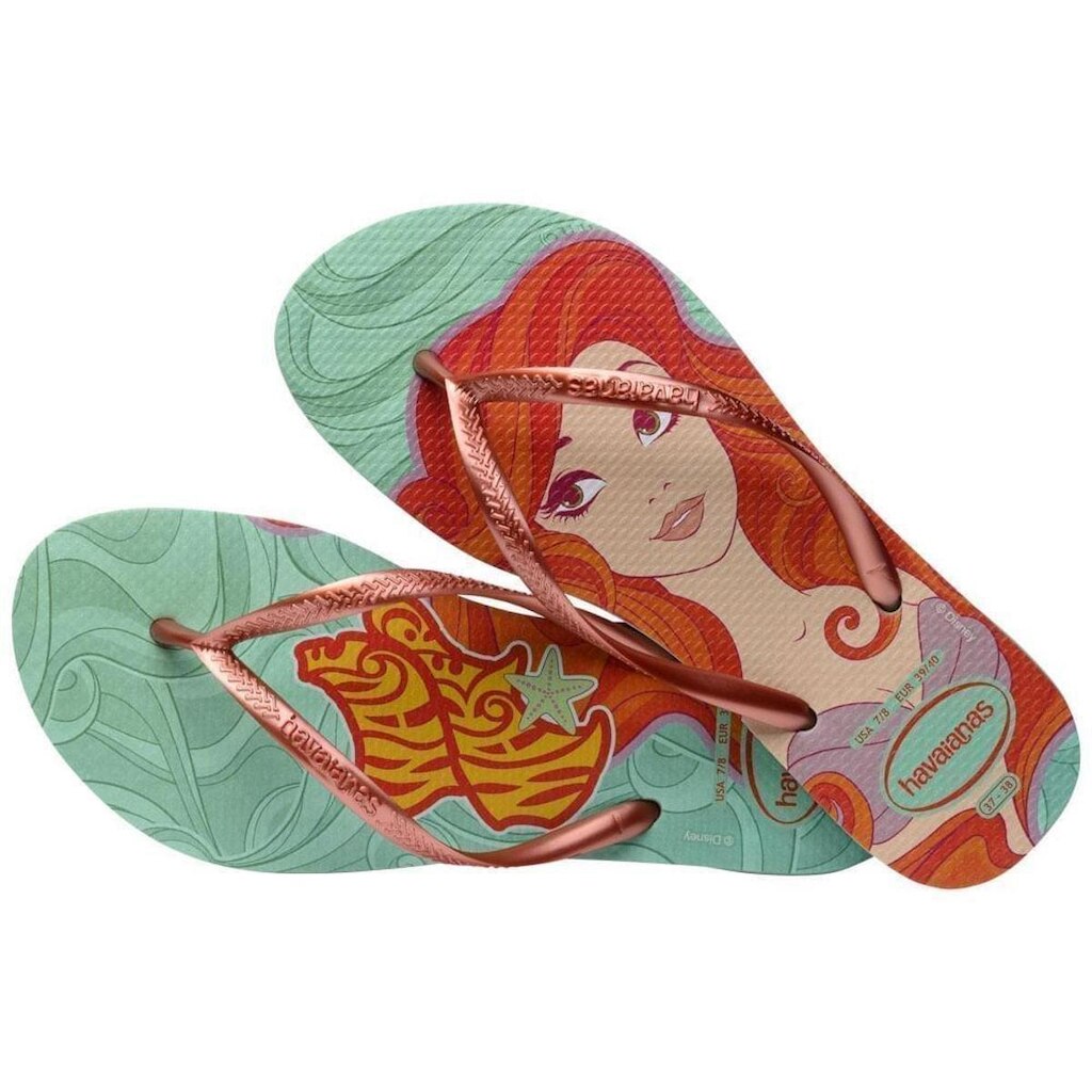 Chinelo Havaianas Slim Princesas Argila