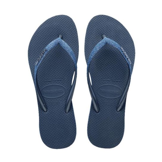 Chinelo Havaianas Slim Sparkle Il - Produto Original - Azul Menor preço em Chinelo Havaianas Slim Sparkle Il - Produto Original - Azul