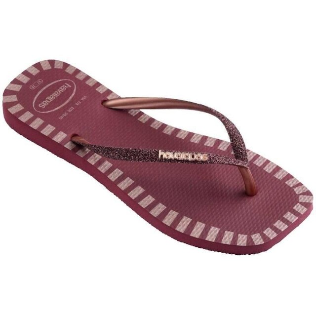 Chinelo Havaianas Slim Square Glitter Contour - Feminino