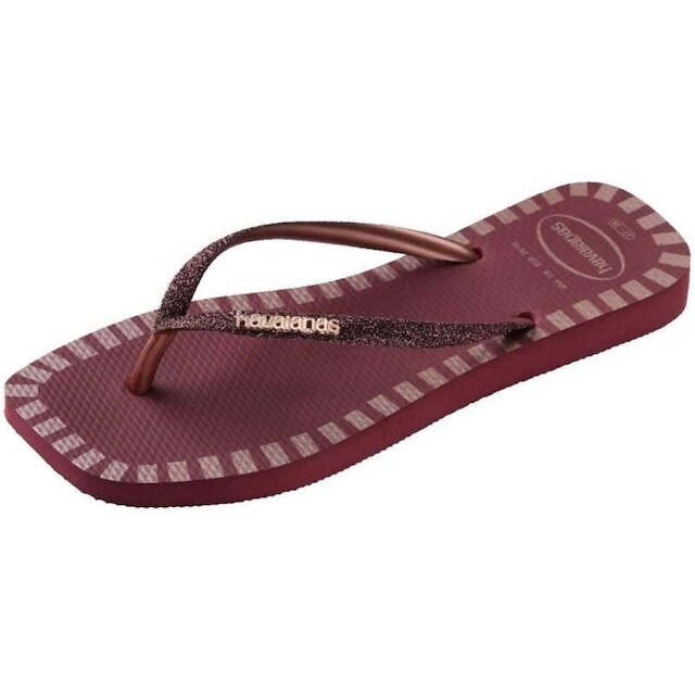 Chinelo Havaianas Slim Square Glitter Contour - Feminino