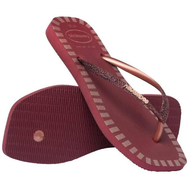 Chinelo Havaianas Slim Square Glitter Contour - Feminino