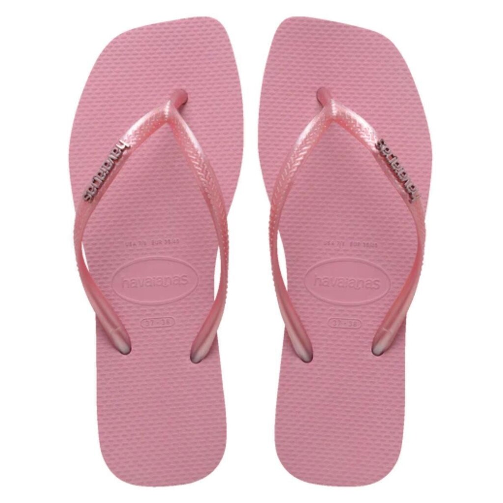 Chinelo Havaianas Slim Square Logo Metallic Feminino