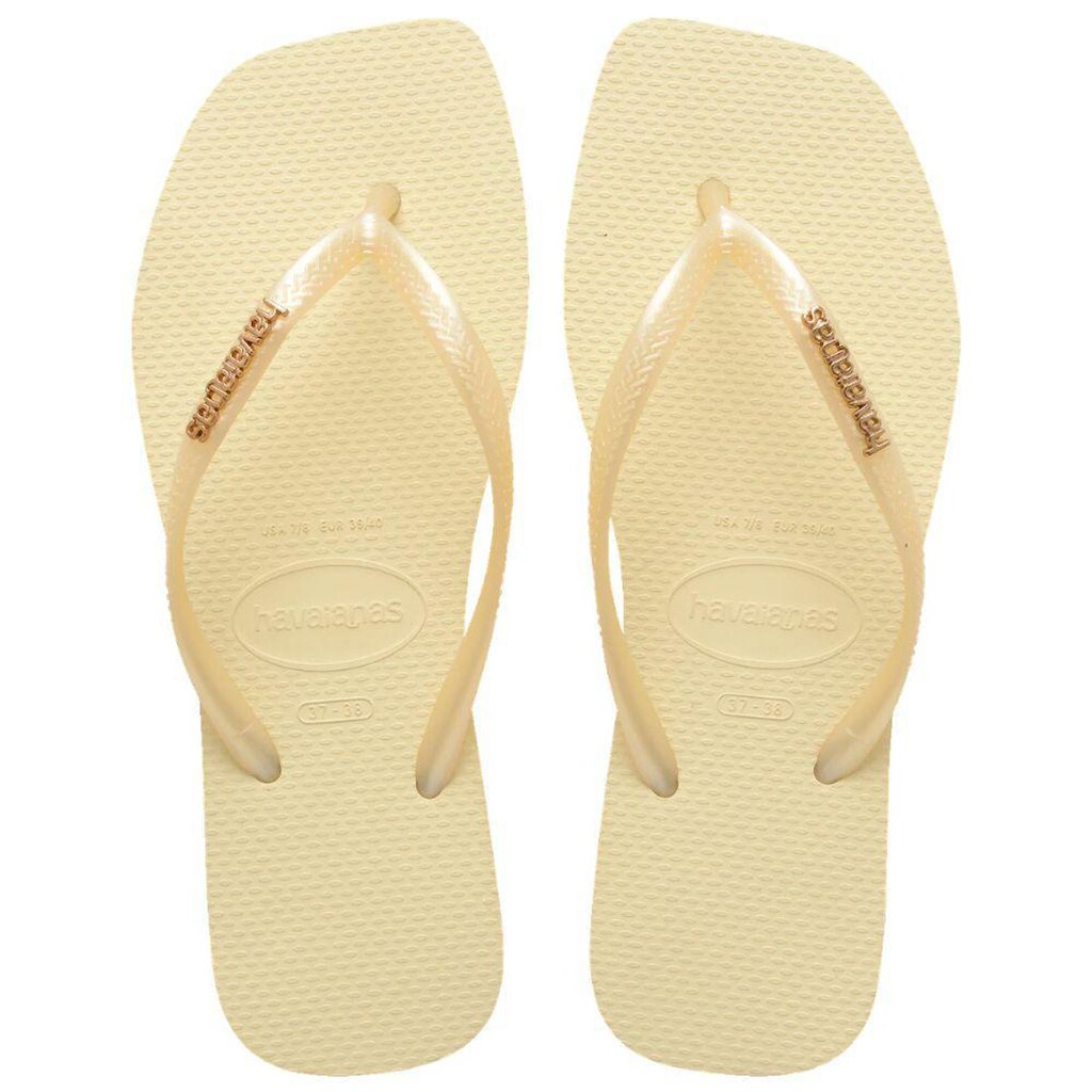 Chinelo Havaianas Slim Square Logo Metallic Feminino